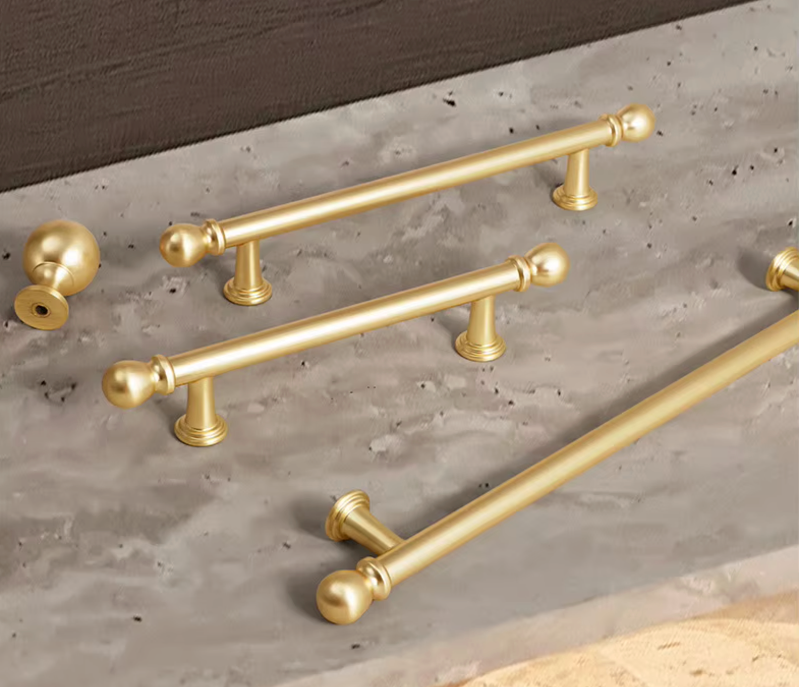 Herligt Hjemme Håndtag, Metal, Guld/messing, Satin “bellavista” – Knop & Håndtag, 96, 128 & 192 Mm – 128 Mm – 128 Mm