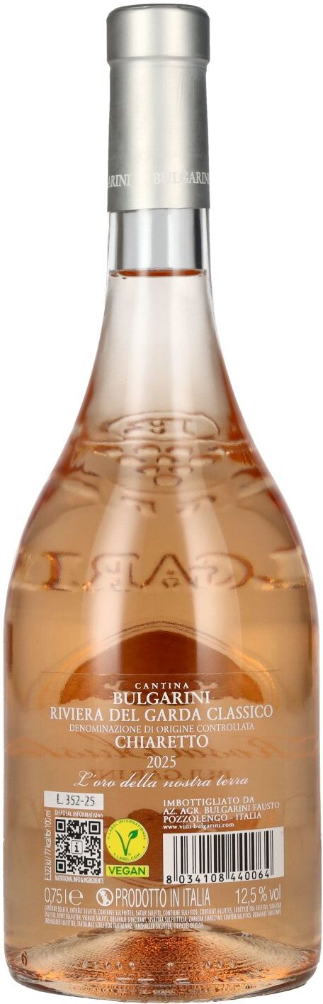 Cantina Bulgarini Bulgarini Rosa Blush Chiaretto Riviera del Garda Classico DOC 2025 12,5% Vol. 0,75l