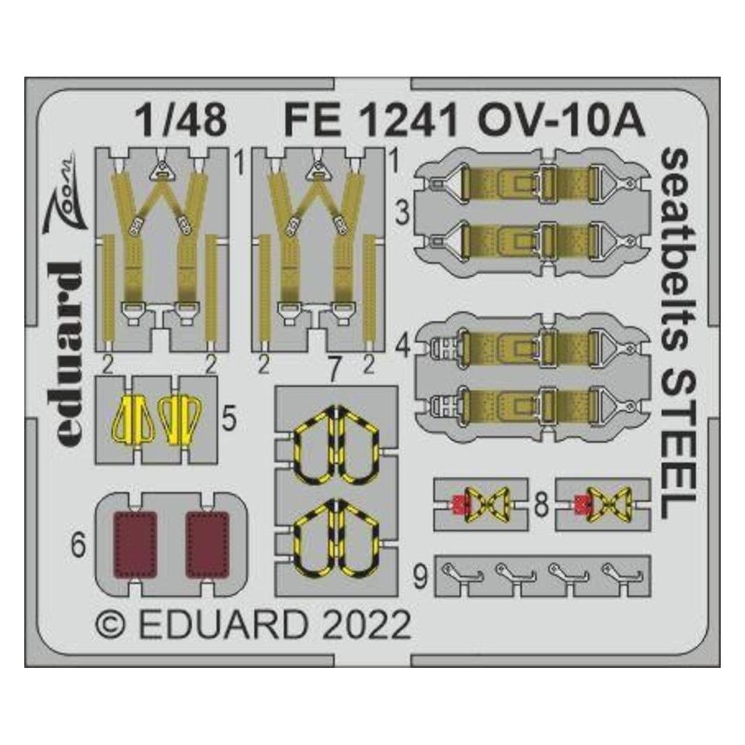 Eduard OV-10A seatbelts STEEL for ICM (FE1241)