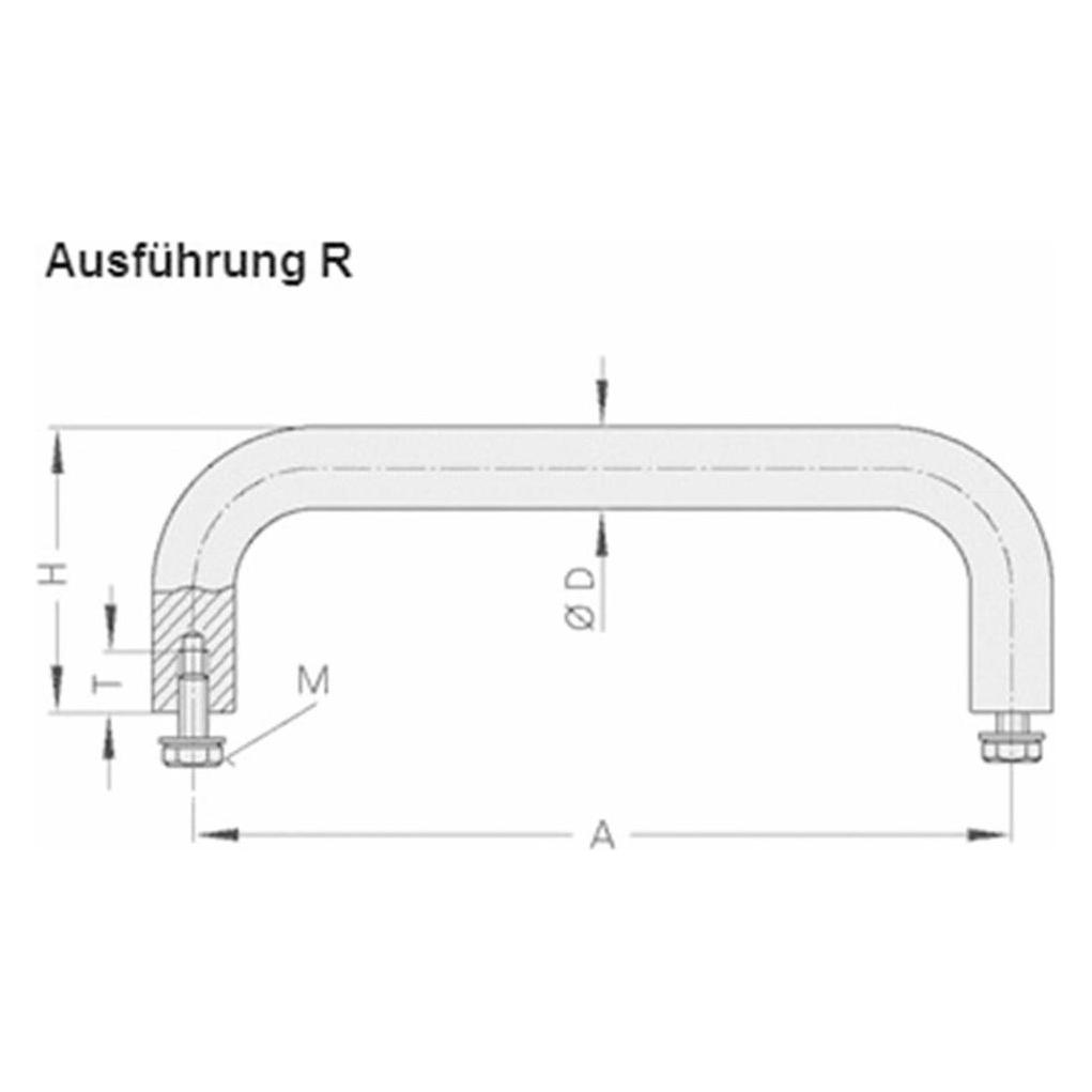 Rohde VA-08.R100.31 Handgriff für Zylinderschrauben Silber (L x B x H) 108 x 8 x (Gehäuse) (VA-08.R100.31)