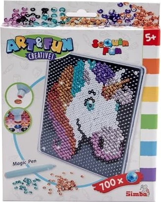 Simba A&F Paillettenbild Einhorn