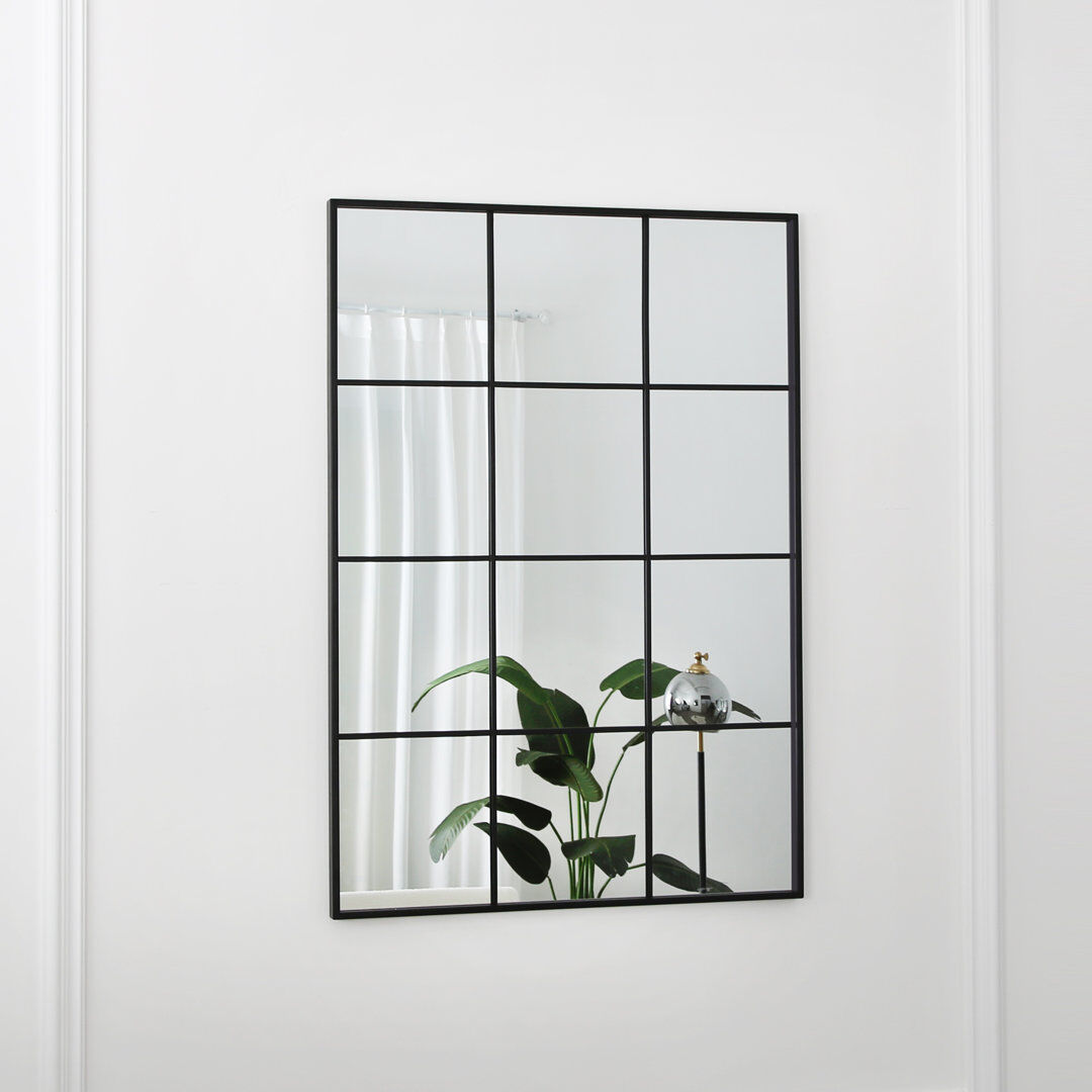 17 Stories Naquasia Rectangle Full Length Mirror Black 100cm H x 70cm W