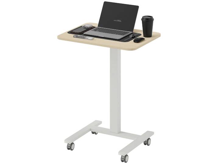 Gisaae Computertisch Stehpult höhenverstellbar Laptoptisch mit Rollen 65x48cm, Gelb, 65x108x48 cm, Büromöbel, Schreibtische, Computertische