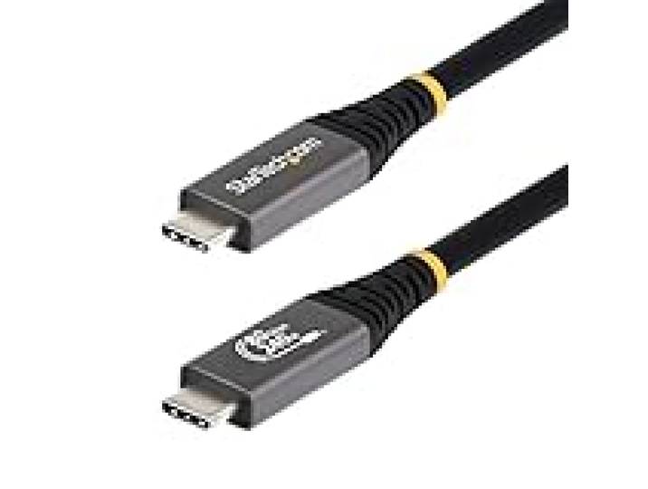 StarTech Câble USB4 USB-C 1,5m, 80Gbps, 240W PD, 8K 120Hz DP2.1, Noir