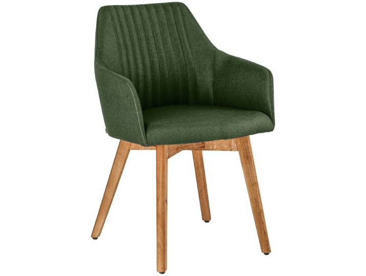 VEGA Armlehnstuhl Arne 56.5x60x85.5 cm (BxTxH); Sitz grün, Gestell eiche/natur; 2 Stück / Pack