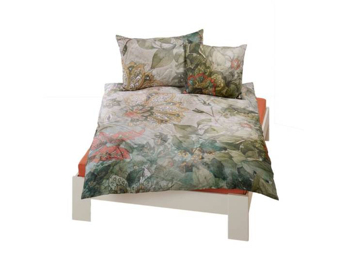Bettwäsche mit Fantasieblüten – Kissenbezug – 65x65 cm