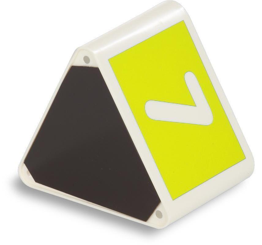 Leitzahlträger-Dachaufsteller magnetisch, stapelbar, wetterfest, mit Wasserablaufloch, Ziffernfolge 26-50, Befestigung Mit Magnet, Gelb, Verpackungseinheit: 1 P/25