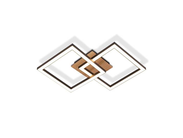 Plafonnier fer noir 33.3x33x6.1cm led 24w
