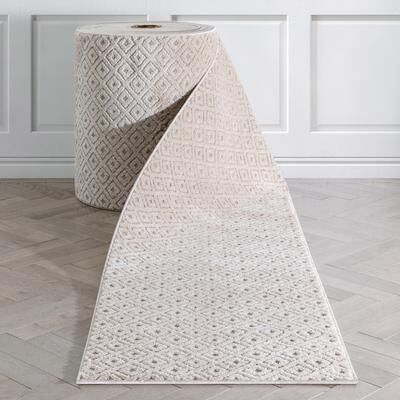 Well Woven Custom Size Runner Malaga Pia Tribal Diamond Hallway Stair Rug