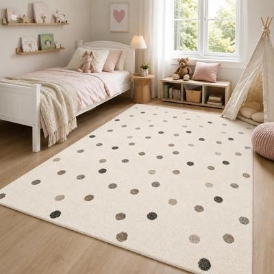 Paco Home Modern Kids Rug with Playful Polka Dot Pattern for Nursery