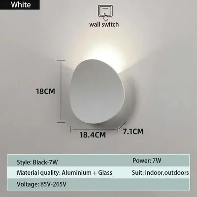 Friendly Fresh Finds Modern Outdoor LED Wall Light Waterproof IP65 Wall Sconce For Garden Balcony Bedroom Villa white