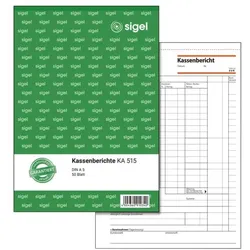 Sigel Formularbuch »Kassenbericht« KA515 weiß