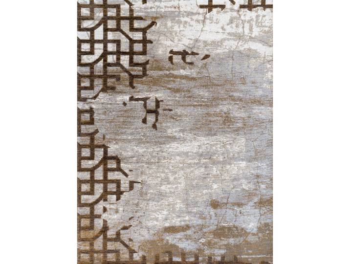 Teppich Perecalis grau Architektonisch/Riss Acryl 155 x 230 cm