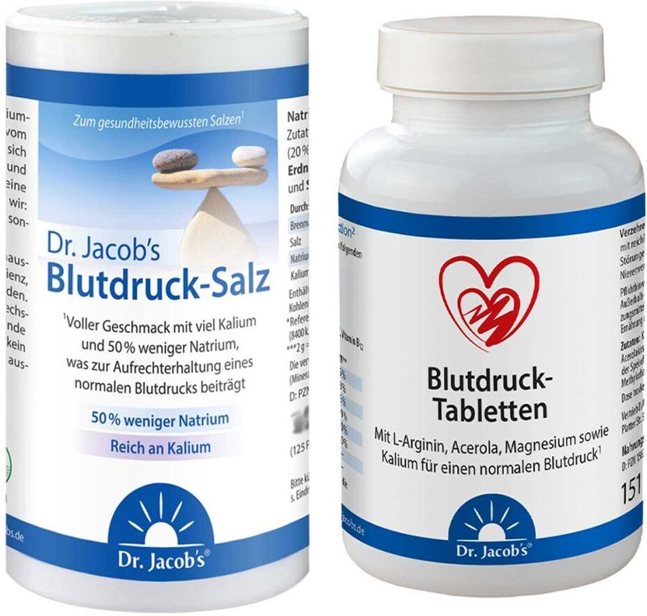 Dr. Jacob's Blutdruck-Salz + Dr. Jacob's Blutdruck-Tabletten
