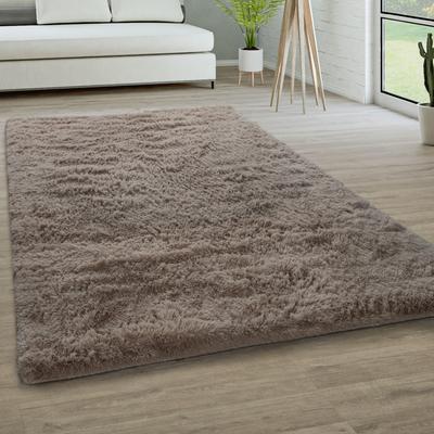 Paco Home Modern Shag Rug Soft & Fluffy In Solid Colors