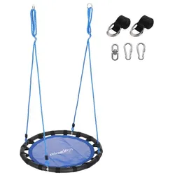 Relaxdays Nestschaukel 80 cm Blau,Schwarz