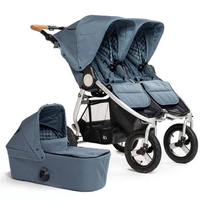 Bumbleride Indie Twin Double Stroller + Bassinet Bundle - Ocean / Ocean