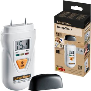 Laserliner Feuchtemessgerät 082.003E, DampCheck, LC-Display, bis 10mm Messtiefe, Messung invasiv
