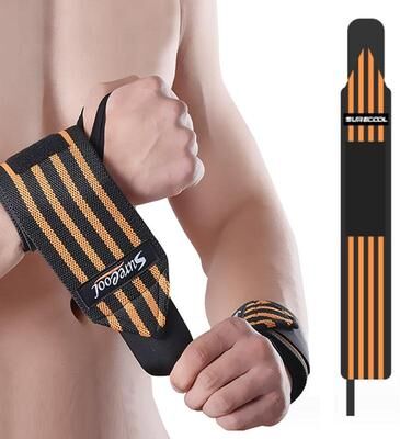 United Weightlifting Wrist Wraps Adjustable Gym Wrist Support Training Straps orange