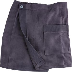 Zollner Saunatuch Herrensaunakilt Abano, 44x120 cm, anthrazit, mit Knopf, 100% Baumwolle, 200 g/m²