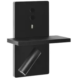 LEDS C4 LED Wandleuchte E-LAMP 2,2W, 9W 2700K schwarz 452lm LEDS-05-7606-05-05
