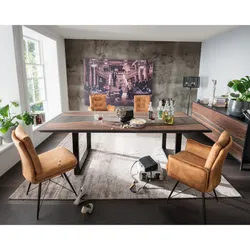 MassivHolz »Core« Epoxidharz Akazien-Esstisch 220x100 cm / Epoxidharz