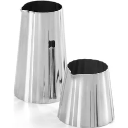 Philippi, Milchkanne, Zucker und Creme Set Stripes 2tlg. Inox