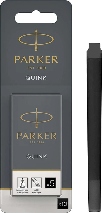 Parker Tintenpatrone QUINK Schwarz 10 Stück