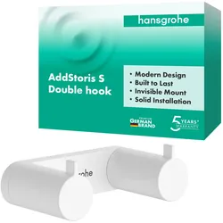 hansgrohe AddStoris S Handtuchhaken doppelt, 41785700, Farbe: Mattweiß
