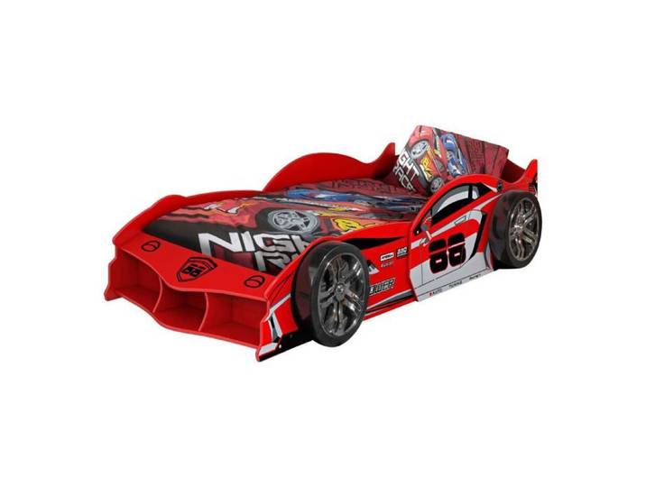 Lit Voiture de Course 90x200cm rouge - FORMULA RED
