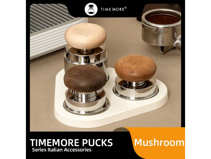 TIMEMORE PUCKS « Mushroom » Distributeur de poudre à aiguille, Distributeur de poudre à gravité, Tamper à pression constante