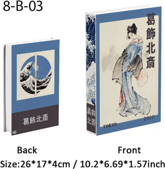 Inspire Picks Ukiyo e Lucky Cat Decorative Book Storage Box Japanese Style Hidden Storage Decor 8 b 03