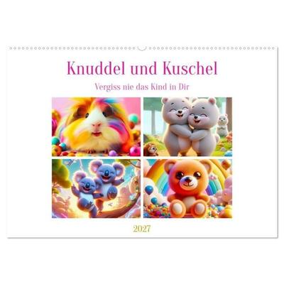 Knuddel und Kuschel (Wandkalender 2027 DIN A2 quer), CALVENDO Monatskalender