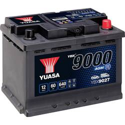 Yuasa AGM Start Stop Plus Autobatterie 12 V 60 Ah Poltyp: T1 YBX9027