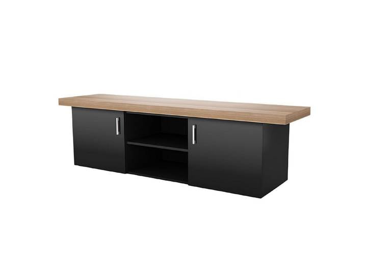 Xlmoebel Kommode Moderne TV-Kommode aus Holz in Schwarz und Braun (TV-Kommode, TV-Kommode), Hergestellt in Europa