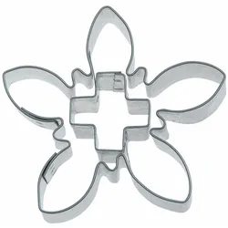 Städter Ausstecher Edelweiß mit Kreuz, Ausstechform, Plätzchenform, Keks, Plätzchen, Weißblech, Ø 6.5 cm, 200142