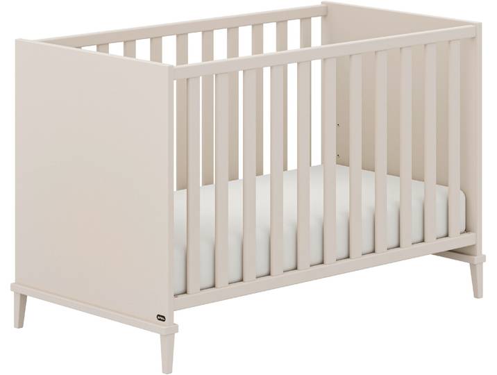 Babybett YUNY BY PAIDI SISTER LOU in Beige , beige (cashmere, beige), H:82cm L:127cm T:68cm, Holzwerkstoff, Babybetten, Babybett, Gitterbett höhenverstellbar, Kinderbett
