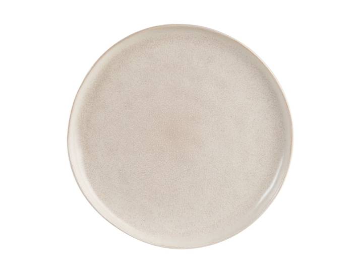 Dessertteller aus Steingut, beige