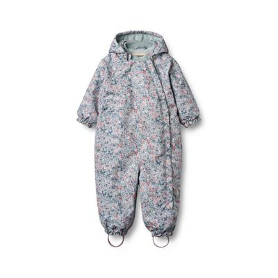 Jumpsuit WHEAT "WHEAT Snowsuit Adi", Mädchen, Gr. 80, bunt (soft rain flowers), 100% Nylon, unifarben, normal, Overalls Jumpsuit