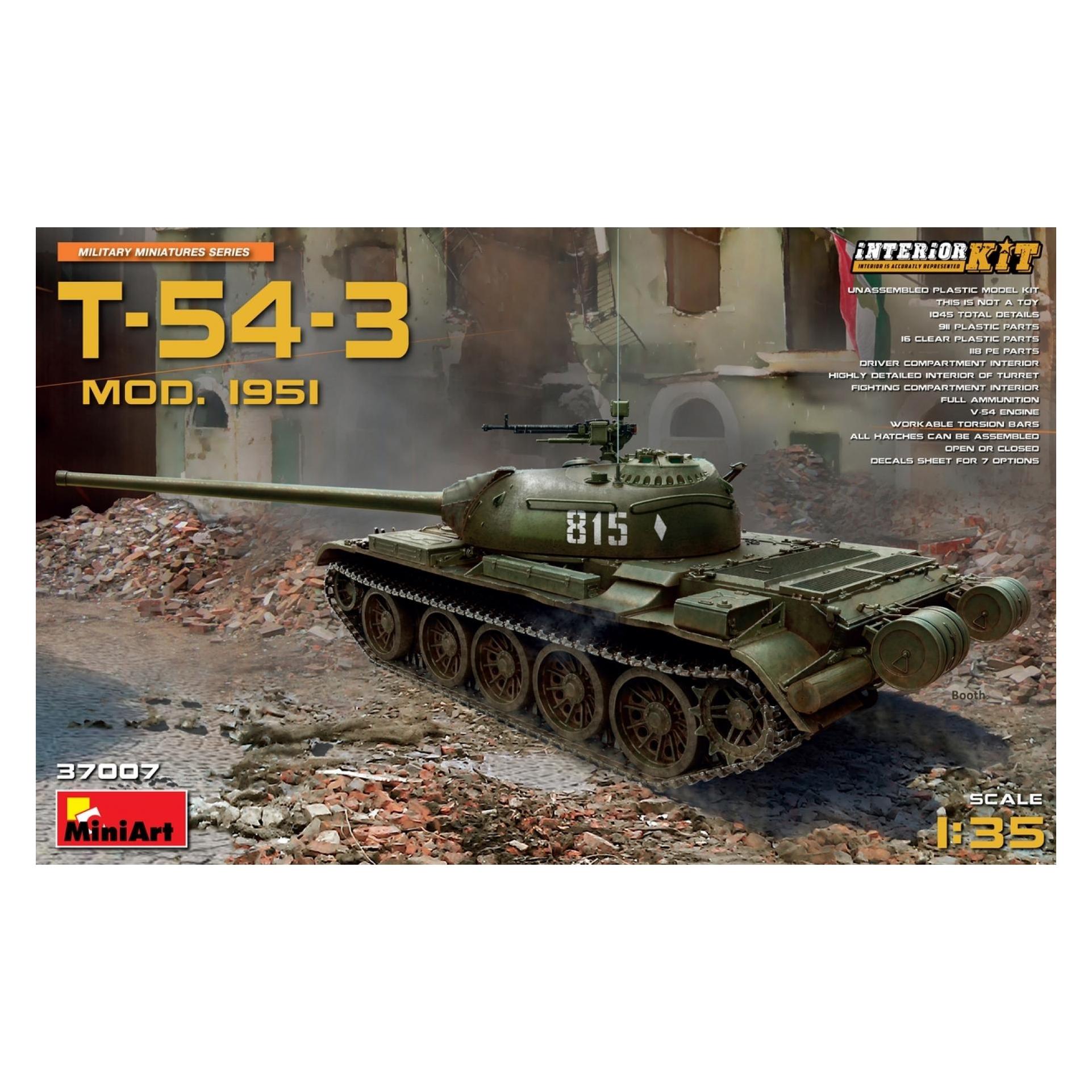 Mini art T-54-3 Mod.1951 Interior Kit (37007)