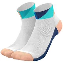 Incylence, Unisex, Sportsocken, Running Polygons Short (43 - 46), Blau, Grün, Weiss
