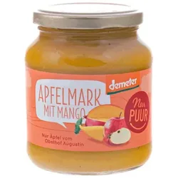 NurPuur Apfelmark ungesüßt mit Mango demeter 360g