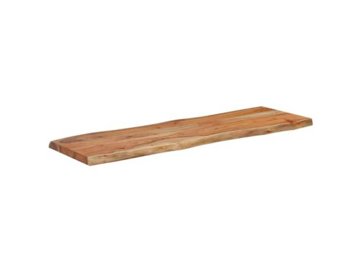 hliofuir Tischplatte 120x40x2,5cm Massivholz Akazie Baumkante Rustikale Holzplatte mit natürlicher Baumkante, ideal für Bar oder Küche im modernen Landhausstil.