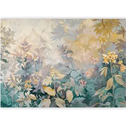 Artgeist, Tapete, Fototapete - Tapestry Pattern with a Meadow and Flowers Kilim with a Spring Motif (150 x 105 cm)