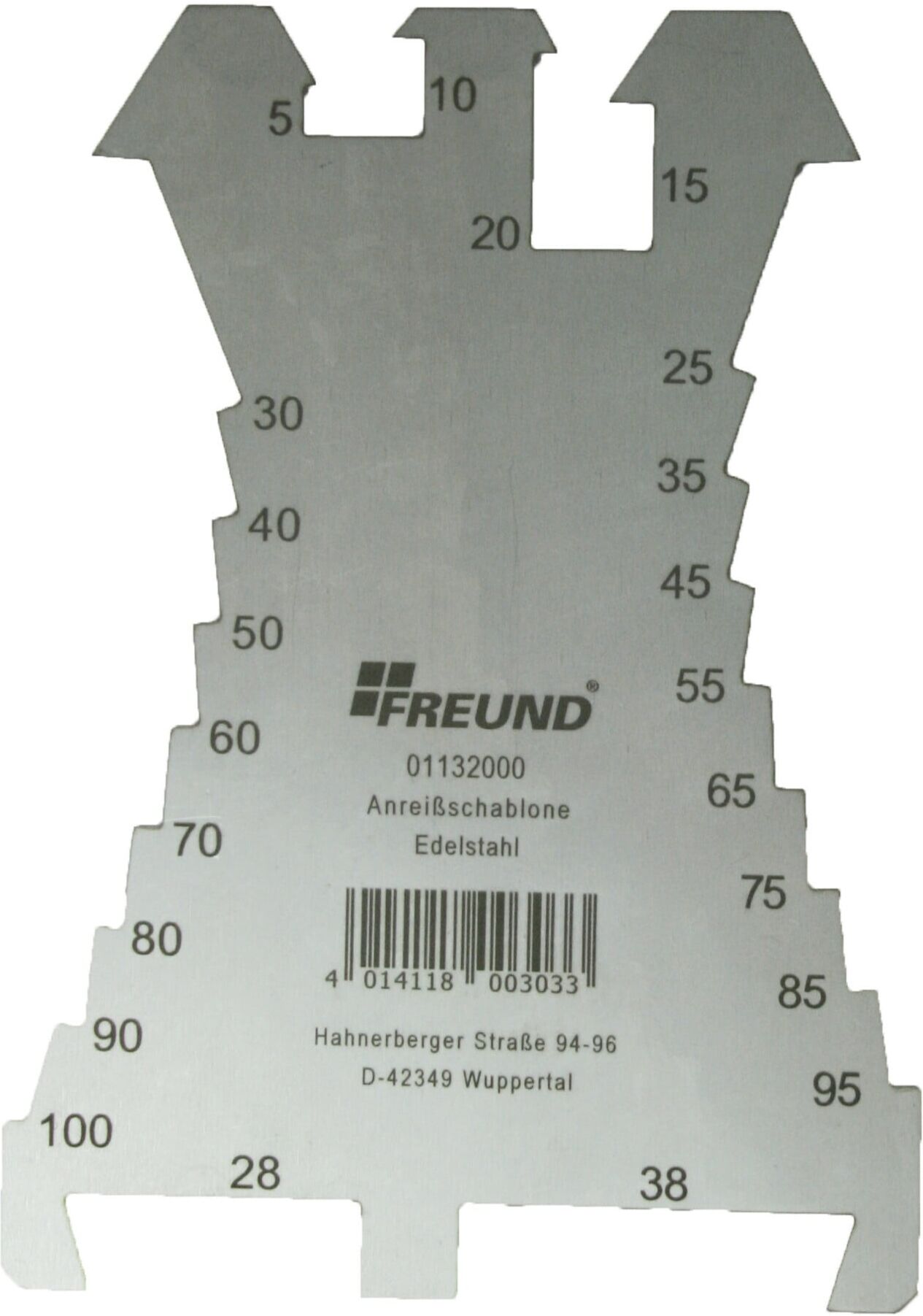 Freund Anreißschablone, gerade Form (01132000)