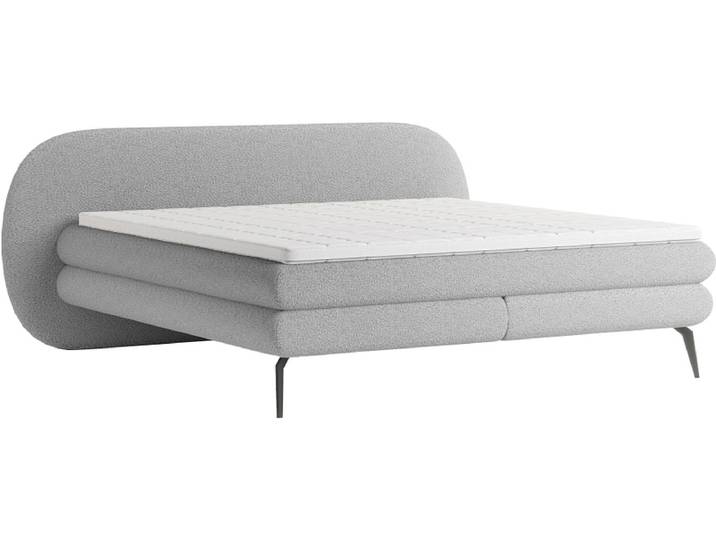 Boxspringbett WERNIGHT OVO hellgrau 160x200cm weich