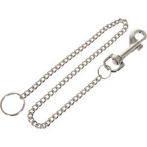 Paulat Schlüsselanhänger 18, mit Kette, 65mm, Karabinerhaken, Stahl vernickelt, silber