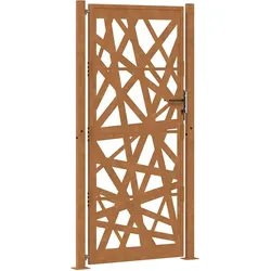vidaXL Gartentor 105x205 cm Wetterfester Stahl Lichtdesign