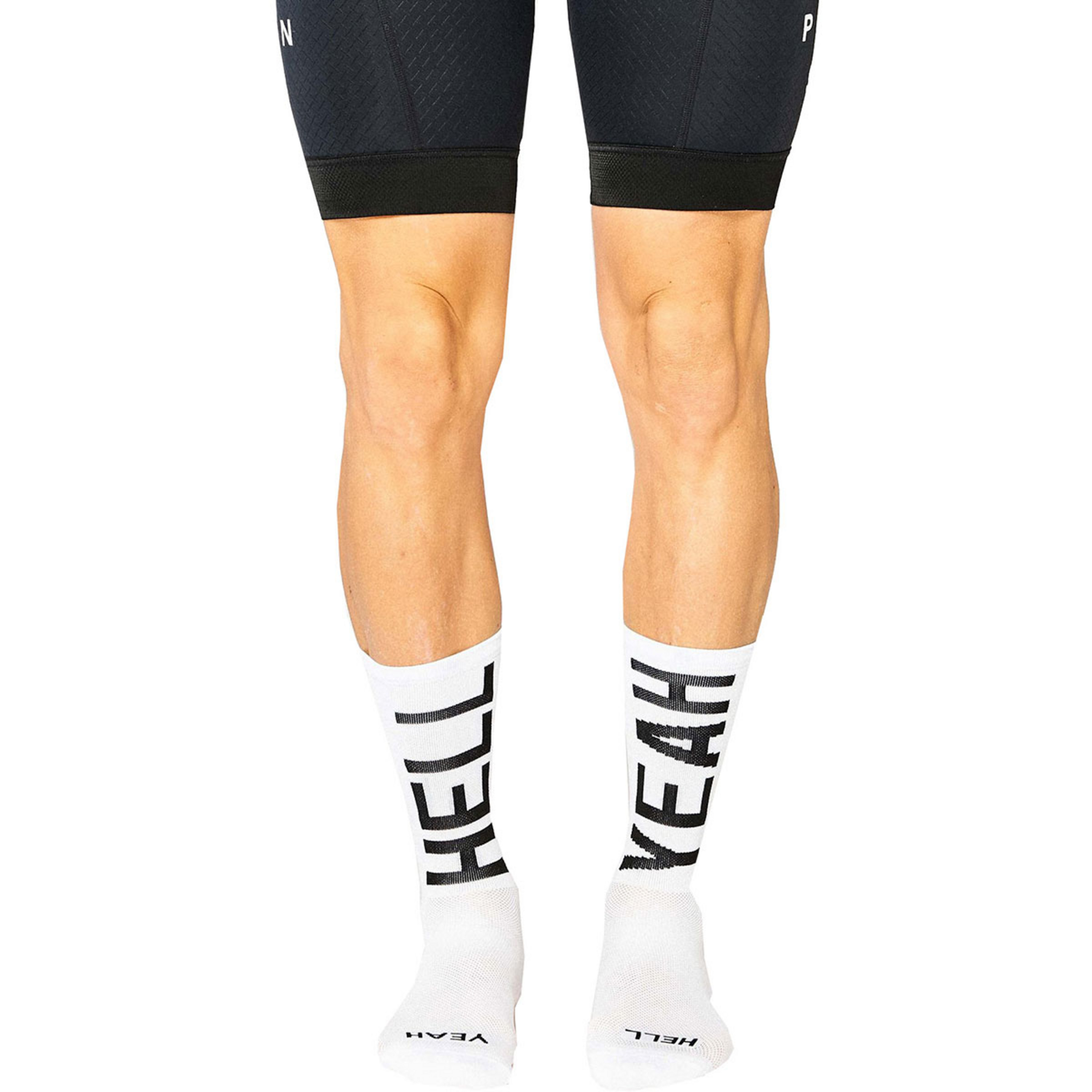 Fingerscrossed Hell Yeah Fahrradsocken weiss Größe 47 Mountainbike | Rennrad | Gravel Kompressionseffekt