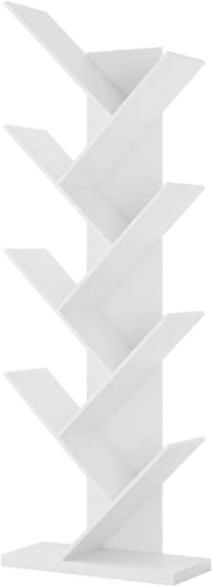 Boekenplank Boom - Verticale Boekenkast met 7 Lagen - Wit